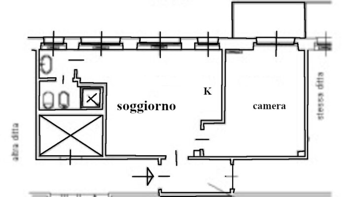 Ottimo bilocale luminoso floorplan 1